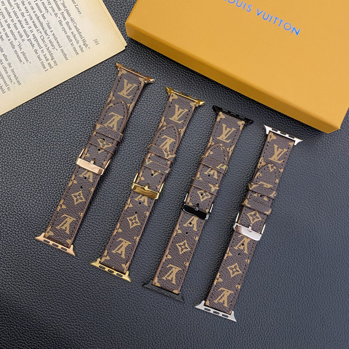 Louis V Apple Watch Bands Brown Monogram Apple Watch Band for 38mm-40mm-41mm