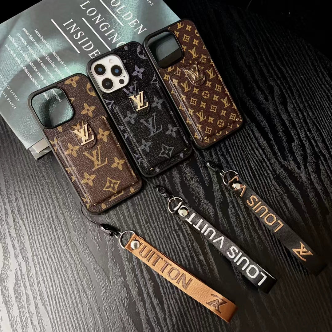 LV Hand Strap Phone Case Card Holder For I Pro Max Plus for 11