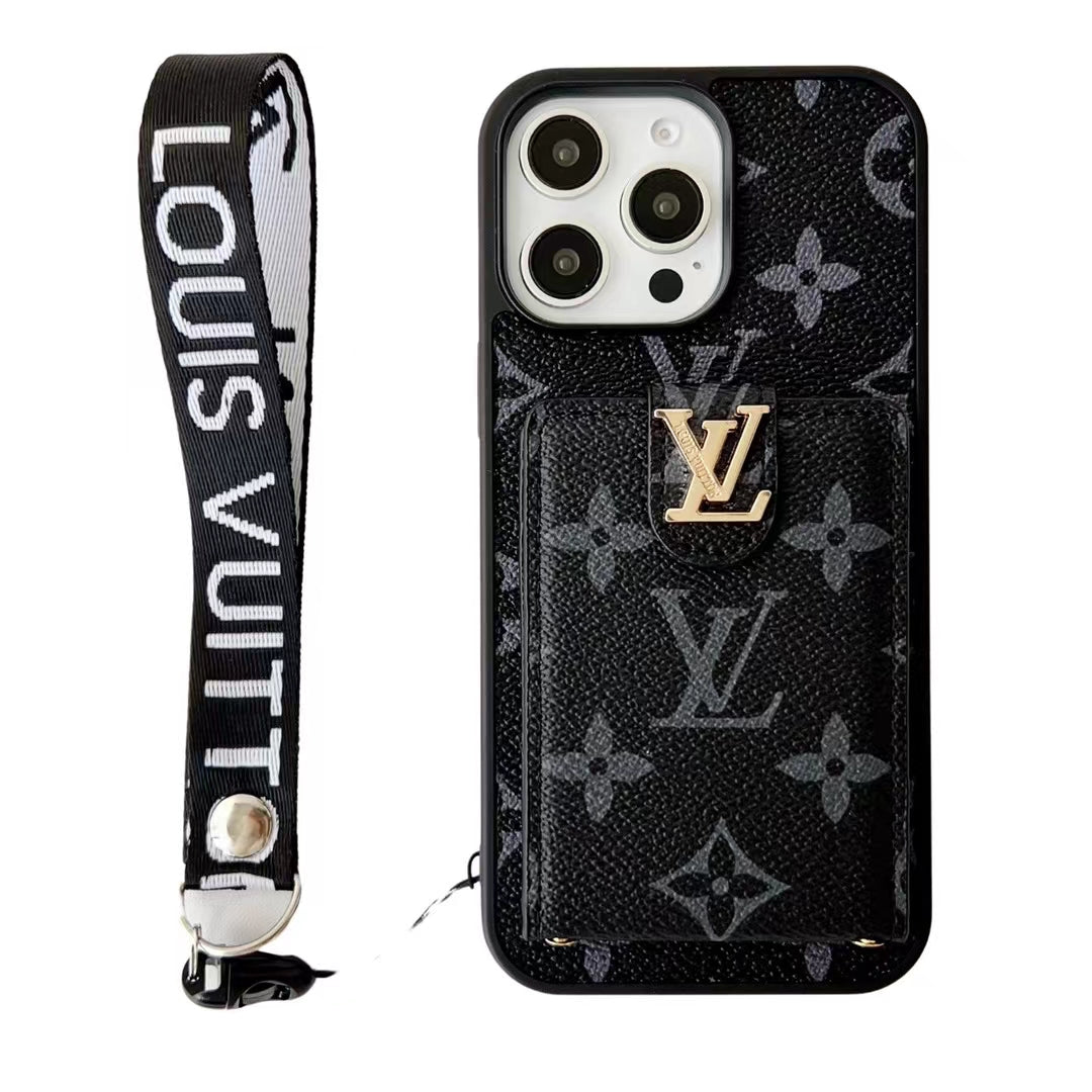 LV Hand Strap Phone Case Card Holder For I Pro Max Plus for 12