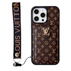 LV Hand Strap Phone Case Card Holder For I Pro Max Plus for 11