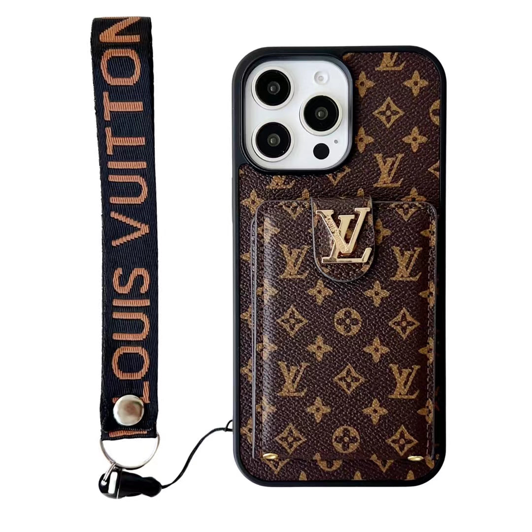 LV Hand Strap Phone Case Card Holder For I Pro Max Plus for 11
