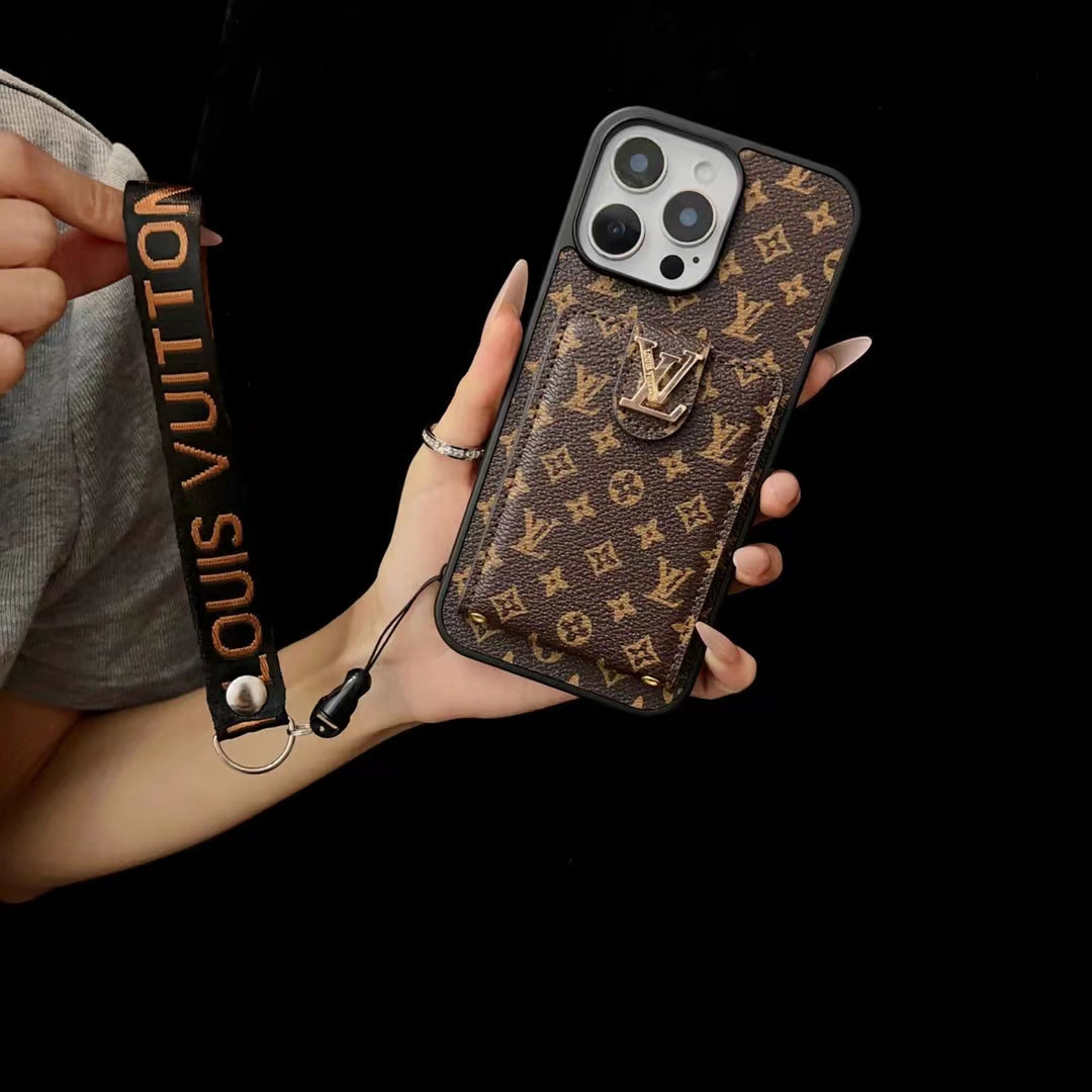 LV Hand Strap Phone Case Card Holder For I Pro Max Plus for 11