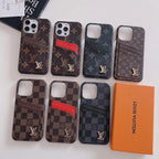 LV iPhone Case Card Slot Accent Color For 11 12 13 14 15 16 Pro Max Plus Series