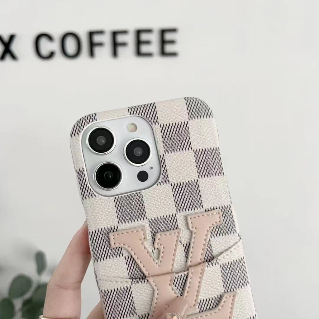 Card Holder LV iPhone Case Luxury Pattern For 12 13 14 Pro Max Series for 12-pro