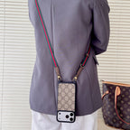 LV Classic Monogram iPhone Case Crossbody For 13-17 / Pro / Pro Max