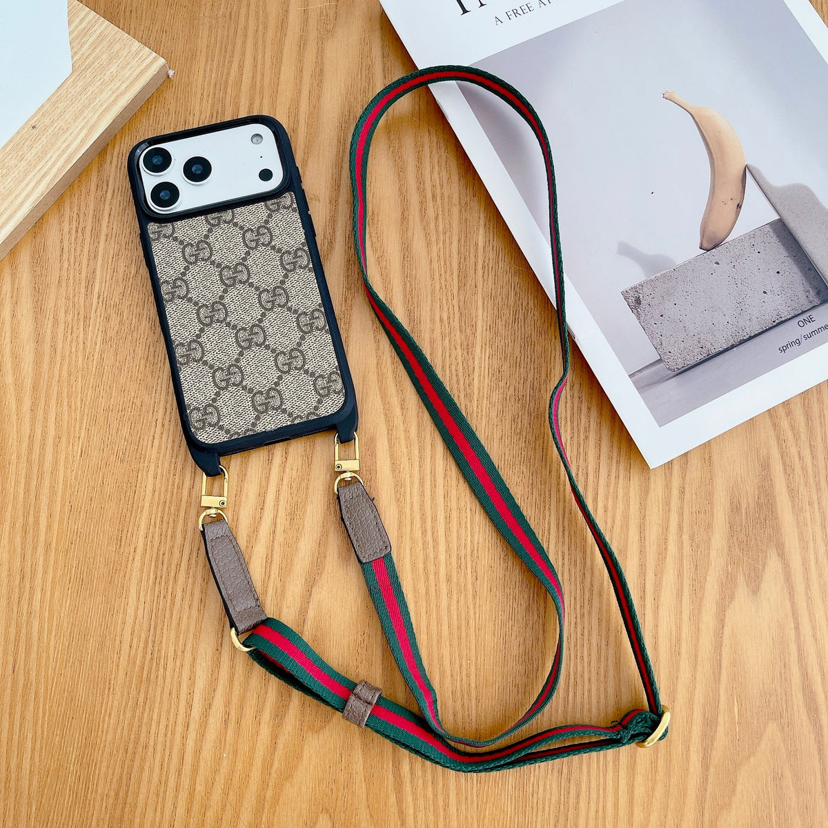 LV Classic Monogram iPhone Case Crossbody For 13-17 / Pro / Pro Max for 13-pro
