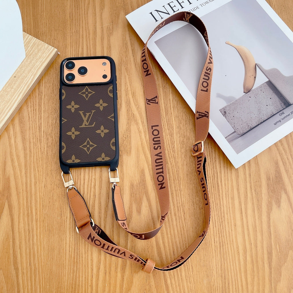 LV Classic Monogram iPhone Case Crossbody For 13-17 / Pro / Pro Max