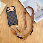 LV Classic Monogram iPhone Case Crossbody For 13-17 / Pro / Pro Max for 13-pro