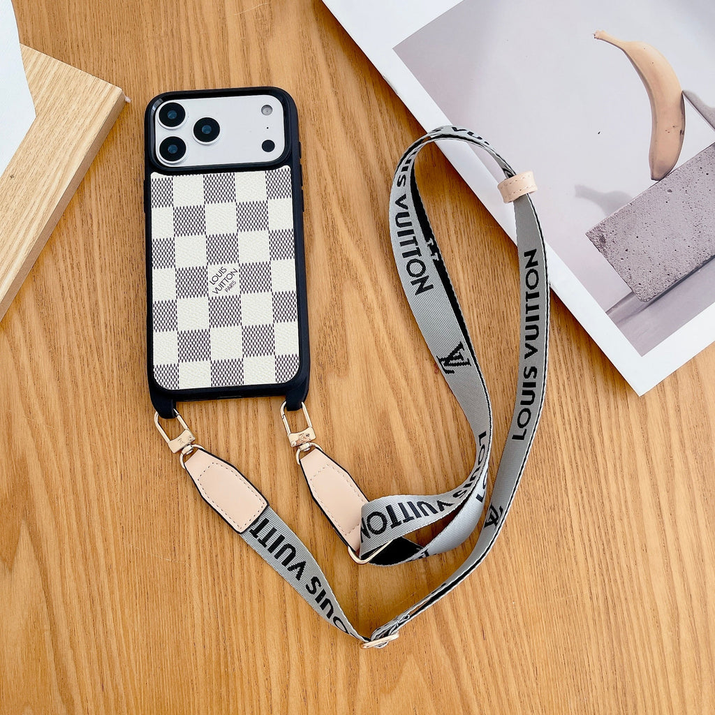 LV Classic Monogram iPhone Case Crossbody For 13-17 / Pro / Pro Max for 13-pro