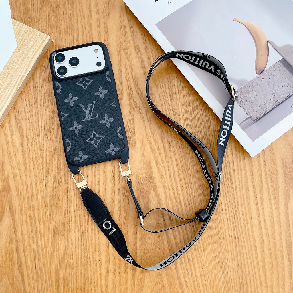 LV Classic Monogram iPhone Case Crossbody For 13-17 / Pro / Pro Max for 13-pro