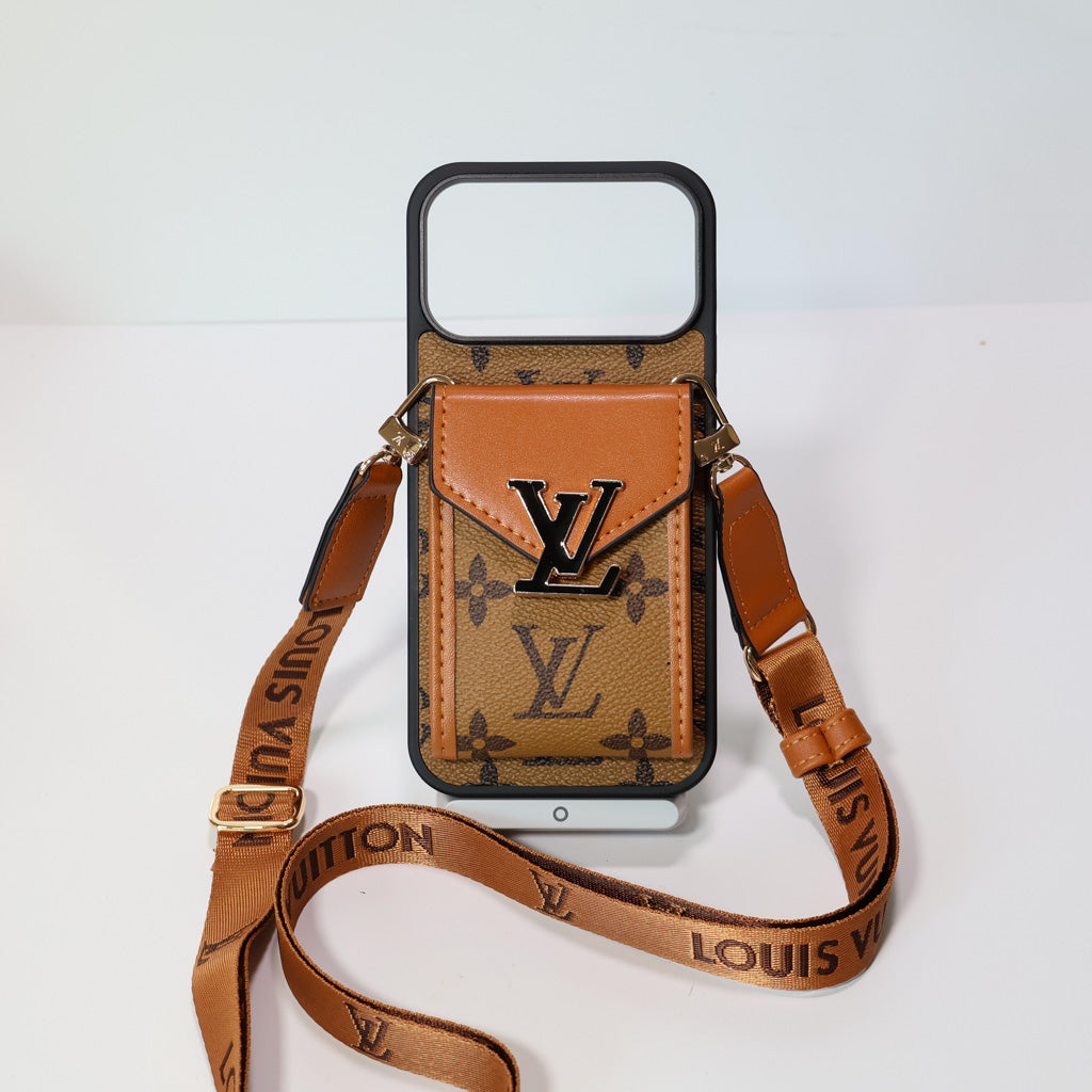 LV Crossbody iPhone 17 Series Case Card Holder for 17-pro