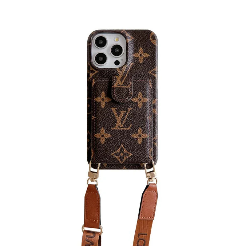 Fashion Cardholder Case Crossbody Strap For iPhone Case for 12-pro-max