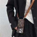 Fashion Cardholder Case Crossbody Strap For iPhone Case for 13