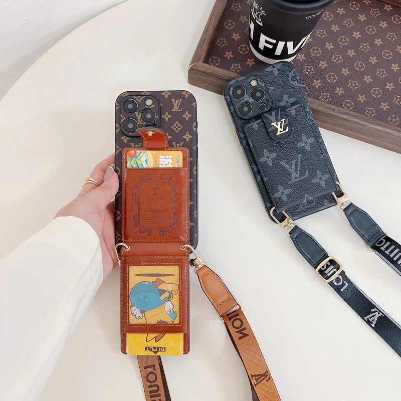 LV Crossbody Phone Case For iPhone 12-16 Pro Max Plus