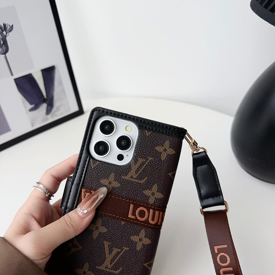 Luxury Crossbody Wallet Phone Case Card Holder For 12-16 Pro Max Plus