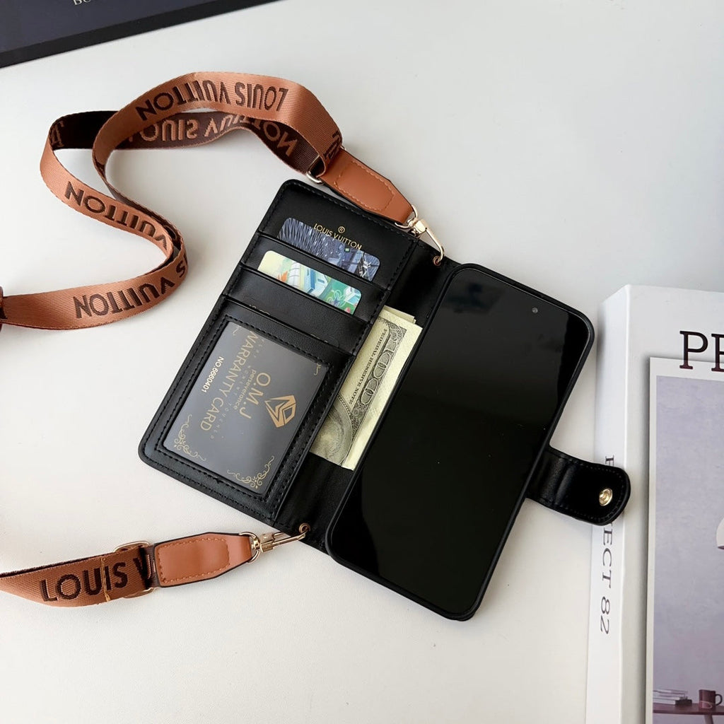 Luxury Crossbody Wallet Phone Case Card Holder For 12-16 Pro Max Plus