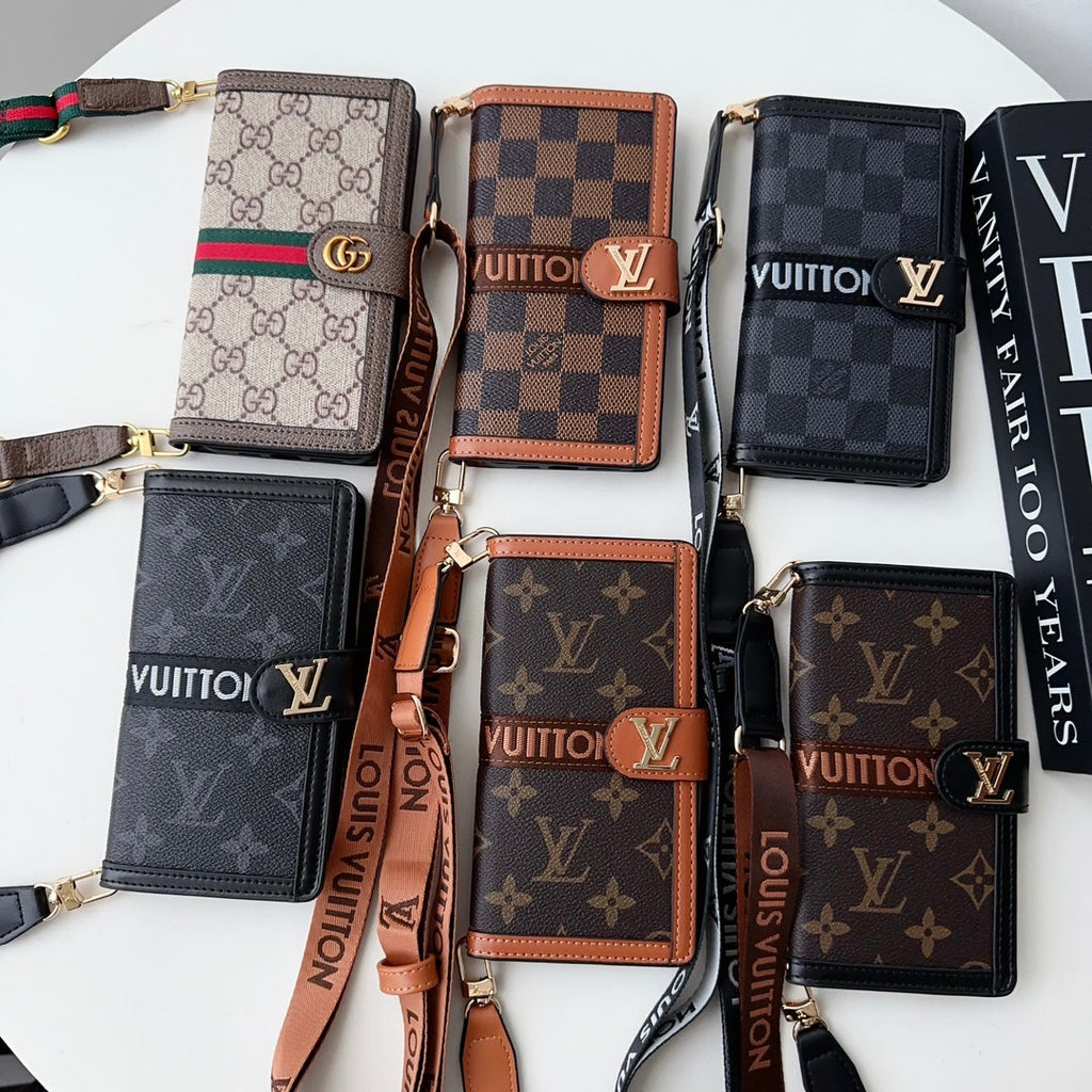 Luxury Crossbody Wallet Phone Case Card Holder For 12-16 Pro Max Plus