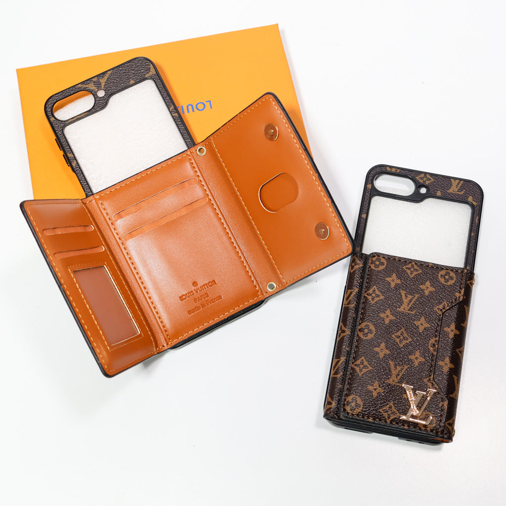 Luxury Z Flip Case Wallet Card Slot For 3 4 5 6 7 Series for z-flip-3