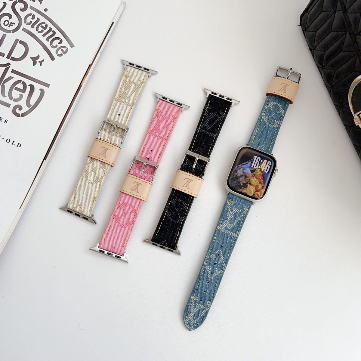 Fabric LV Apple Watch Band for 38mm-40mm-41mm