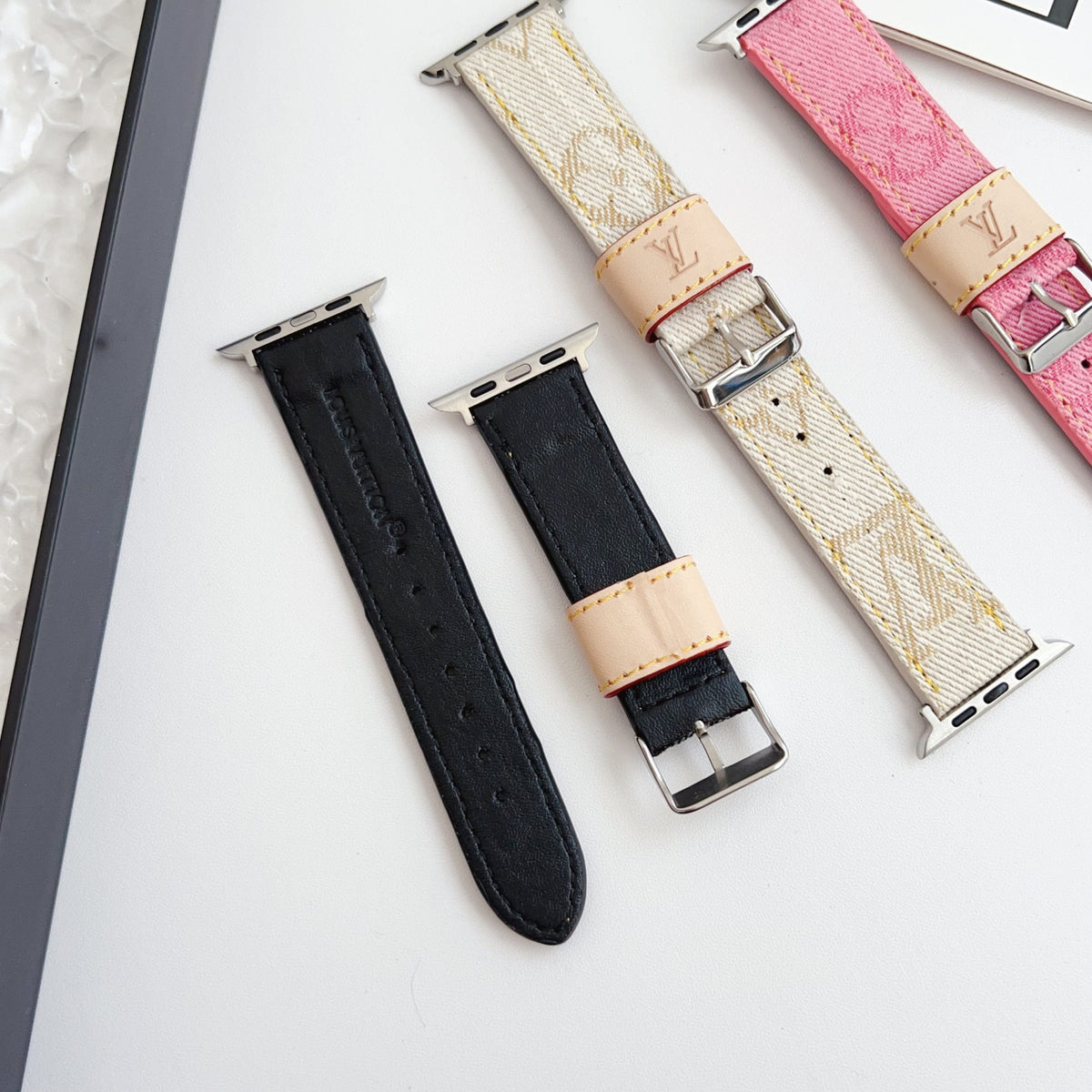 Fabric LV Apple Watch Band for 38mm-40mm-41mm