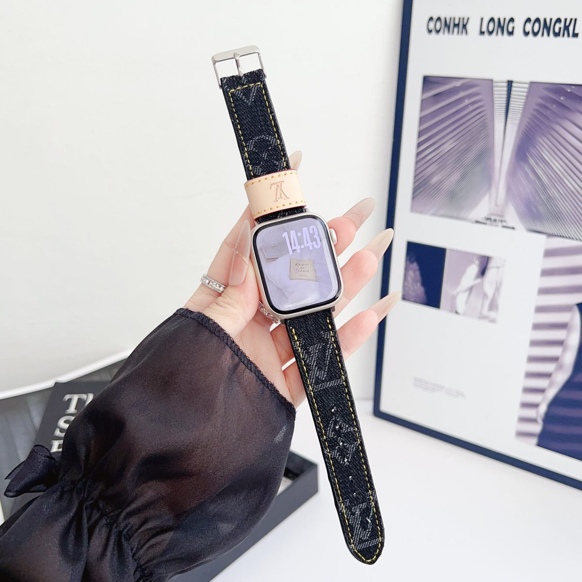 Fabric LV Apple Watch Band for 42mm-44mm-45mm