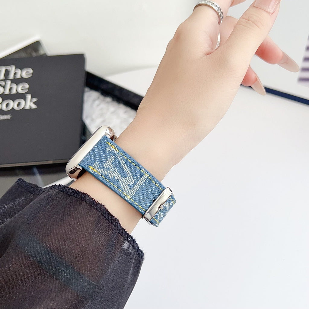 Fabric LV Apple Watch Band for 38mm-40mm-41mm