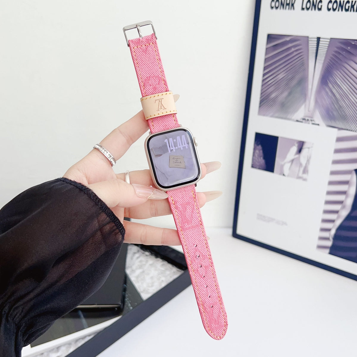 Fabric LV Apple Watch Band for 42mm-44mm-45mm