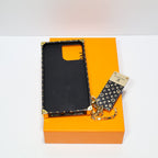 Reverse Golden Monogram LV Eye Trunk iPhone Case For 11 12 13 14 15 16 Pro Max Plus Series