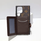 Leather Designer Wallet Phone Case Samsung Galaxy S 22-26 Ultra Plus Series for s22
