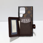 Leather Designer Wallet Phone Case Samsung Galaxy S 22-26 Ultra Plus Series for s22