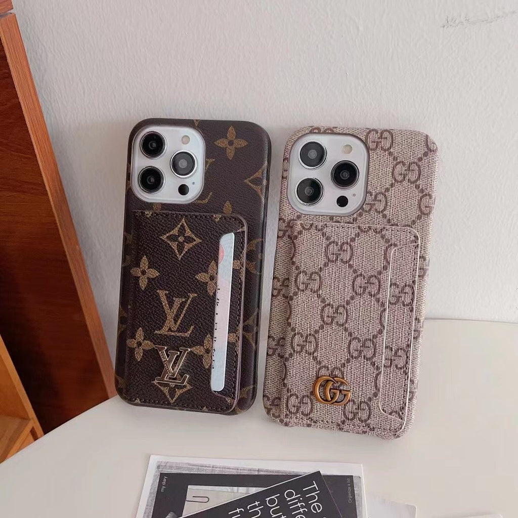 Folding Card Slot Designer Phone Case I Pro Max Plus for 12