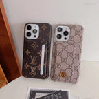 Folding Card Slot Designer Phone Case I Pro Max Plus for 12