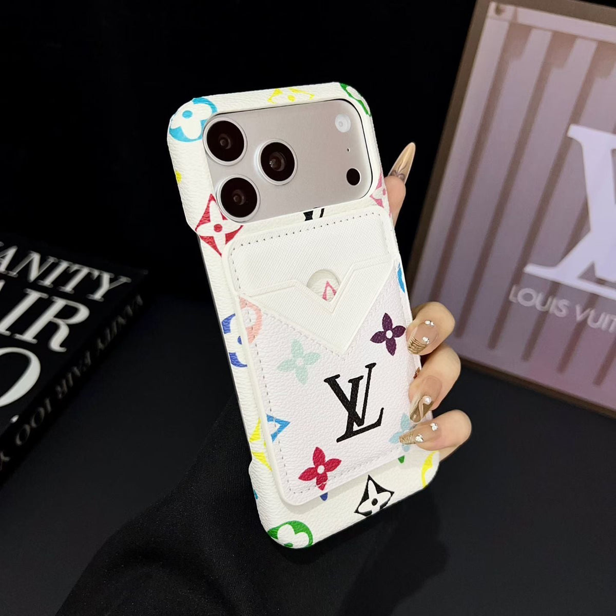 LV MagSafe Magnet Card Holder Phone Case For iPhone 13-17 / Pro / Pro Max / Plus / Air for 13-pro