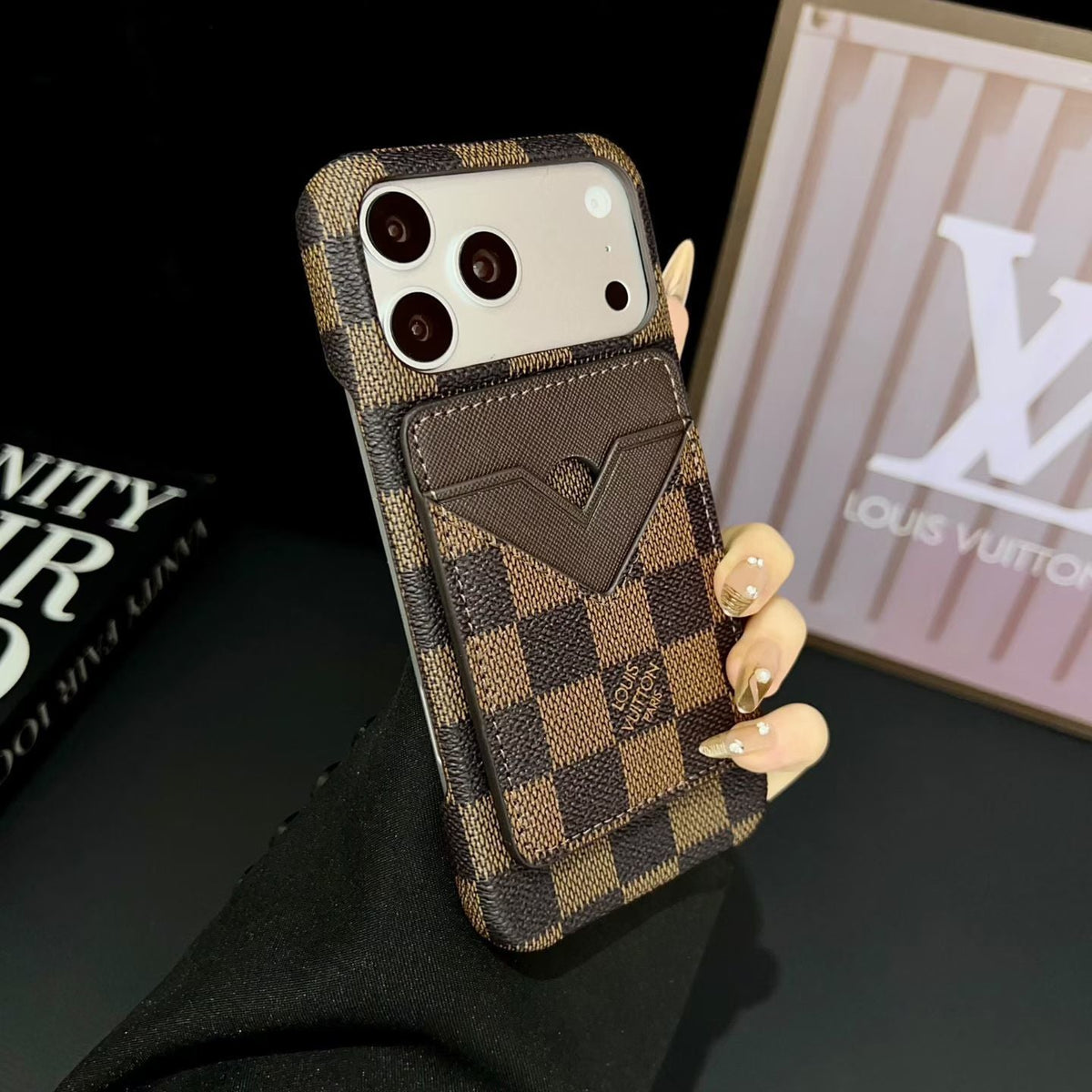 LV MagSafe Magnet Card Holder Phone Case For iPhone 13-17 / Pro / Pro Max / Plus / Air for 13-pro