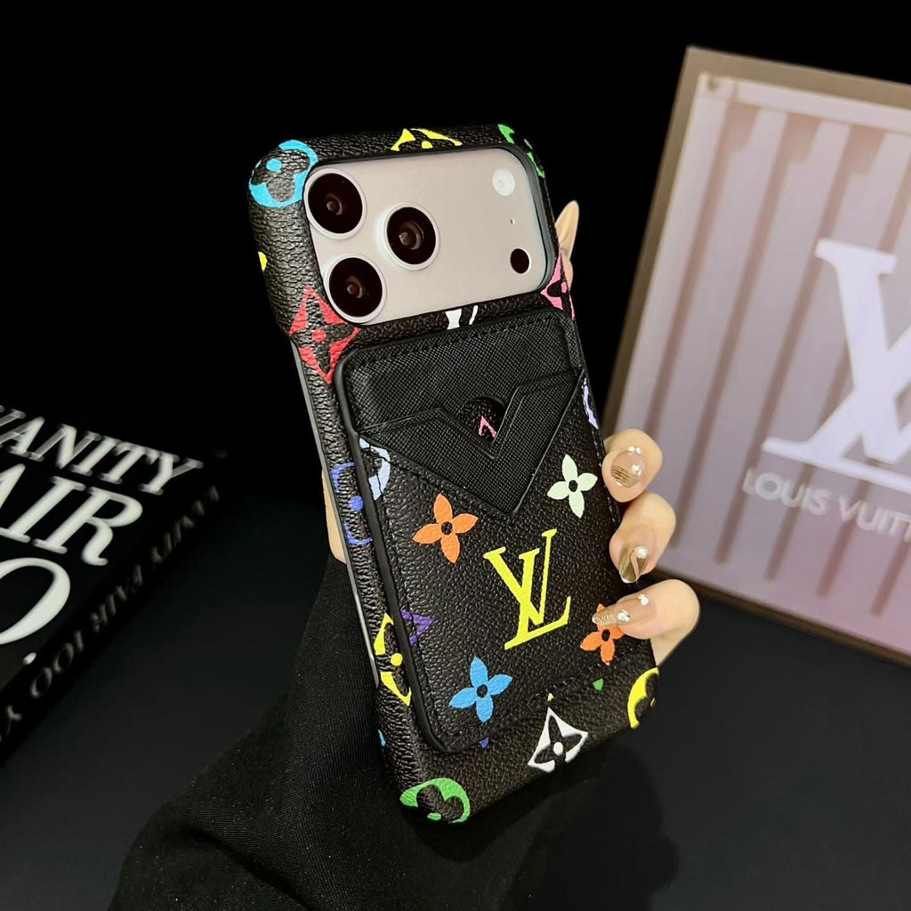 LV MagSafe Magnet Card Holder Phone Case For iPhone 13-17 / Pro / Pro Max / Plus / Air for 13-pro