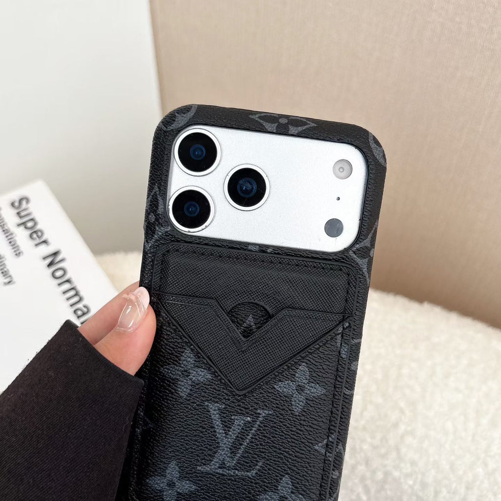 LV MagSafe Magnet Card Holder Phone Case For iPhone 13-17 / Pro / Pro Max / Plus / Air