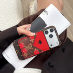 LV MagSafe Magnet Card Holder Phone Case For iPhone 13-17 / Pro / Pro Max / Plus / Air for 13-pro