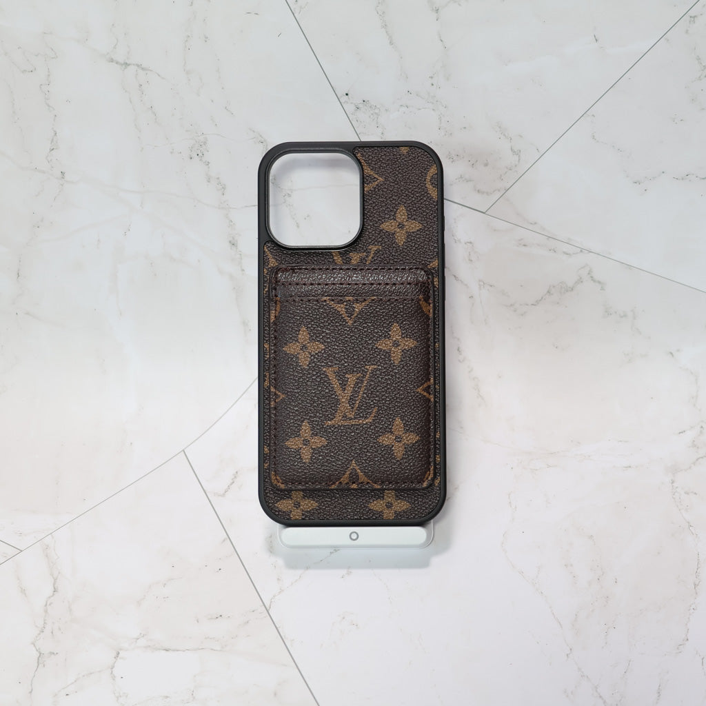 Louis V MagSafe iPhone Case Card Holder For 12-16 Pro Max Plus for 12-pro-max