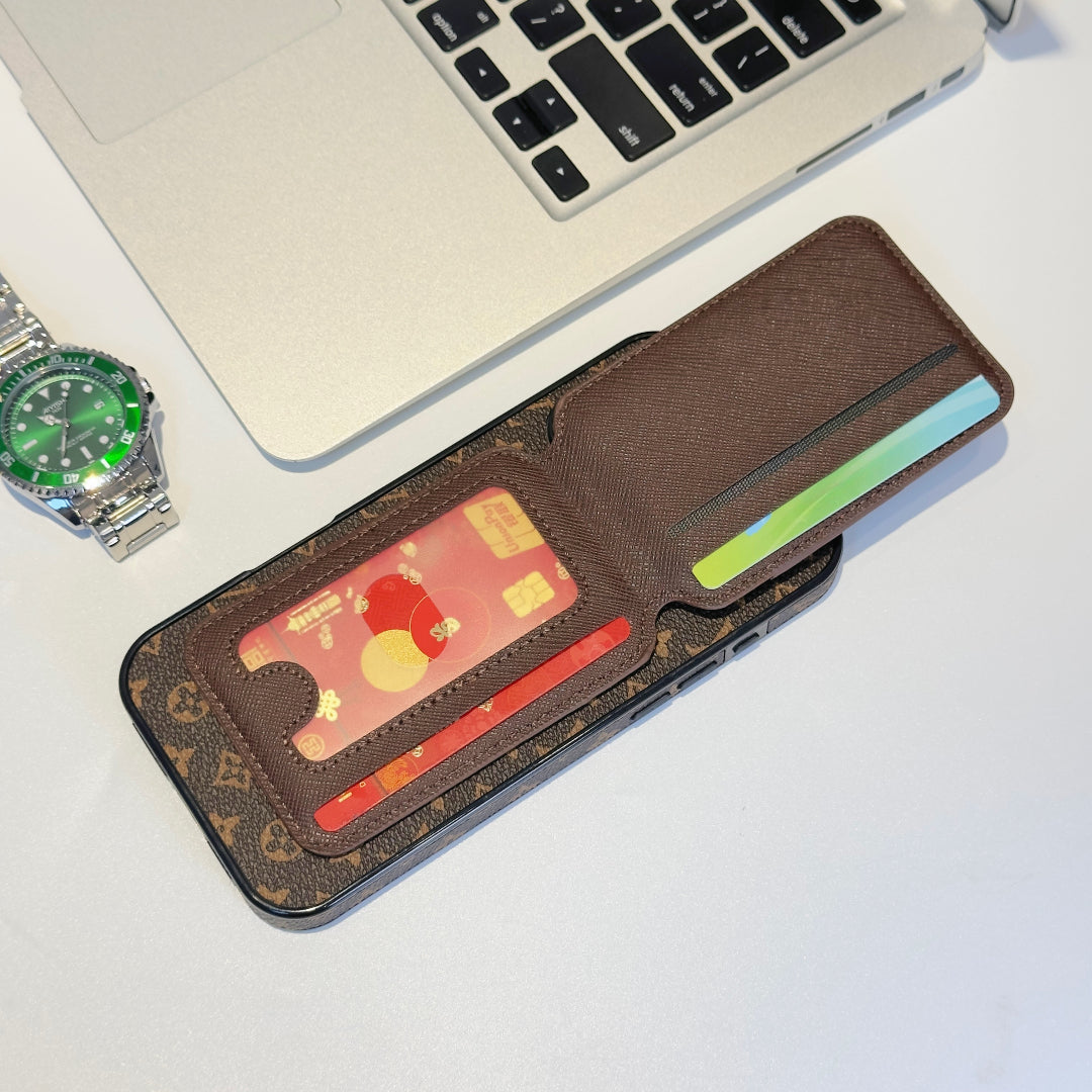 LV MagSafe iPhone Case Magnetic Card Holder For 13-16 / Pro / Pro Max / Plus
