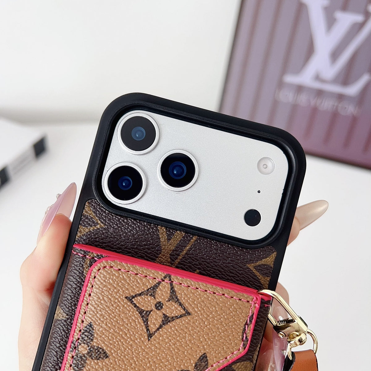 Multicolor LV Monogram Crossbody Wallet Case For 13-17 / Pro / Pro Max for 13-pro