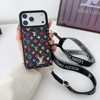 Multicolor LV Monogram Crossbody Wallet Case For 13-17 / Pro / Pro Max for 13-pro-max