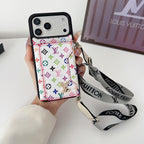 Multicolor LV Monogram Crossbody Wallet Case For 13-17 / Pro / Pro Max for 13-pro-max