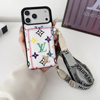 Multicolor LV Monogram Crossbody Wallet Case For 13-17 / Pro / Pro Max for 13-pro-max