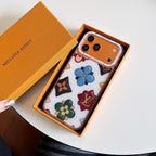 Multicolor Monogram White LV Case iPhone 14-17 / Pro / Pro Max