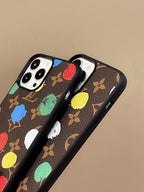 LV iPhone Case Paint Spots Design For 11 12 13 14 Pro Max for 11-pro
