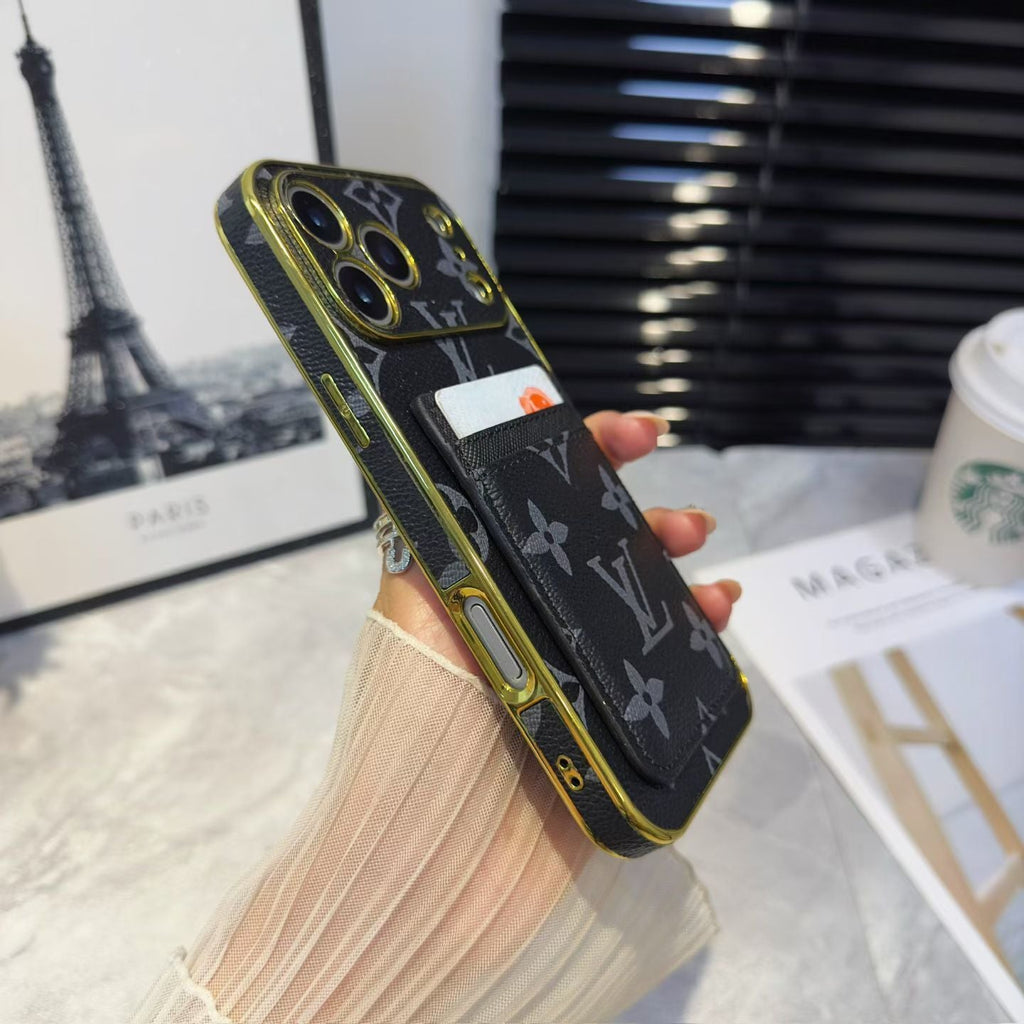 LV Pattern Leather iPhone Case 12-17 / Pro / Pro Max / Plus / Air for 12-pro