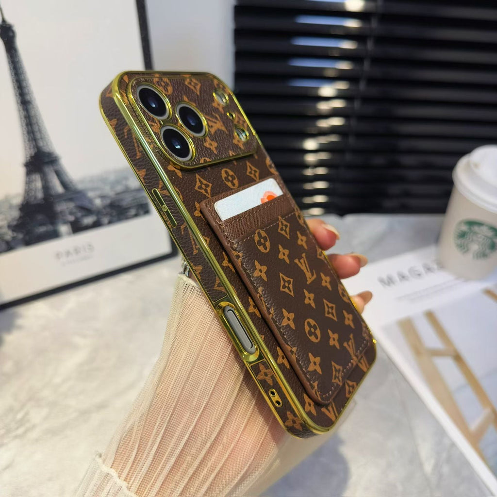 LV Pattern Leather iPhone Case 12-17 / Pro / Pro Max / Plus / Air for 12-pro-max