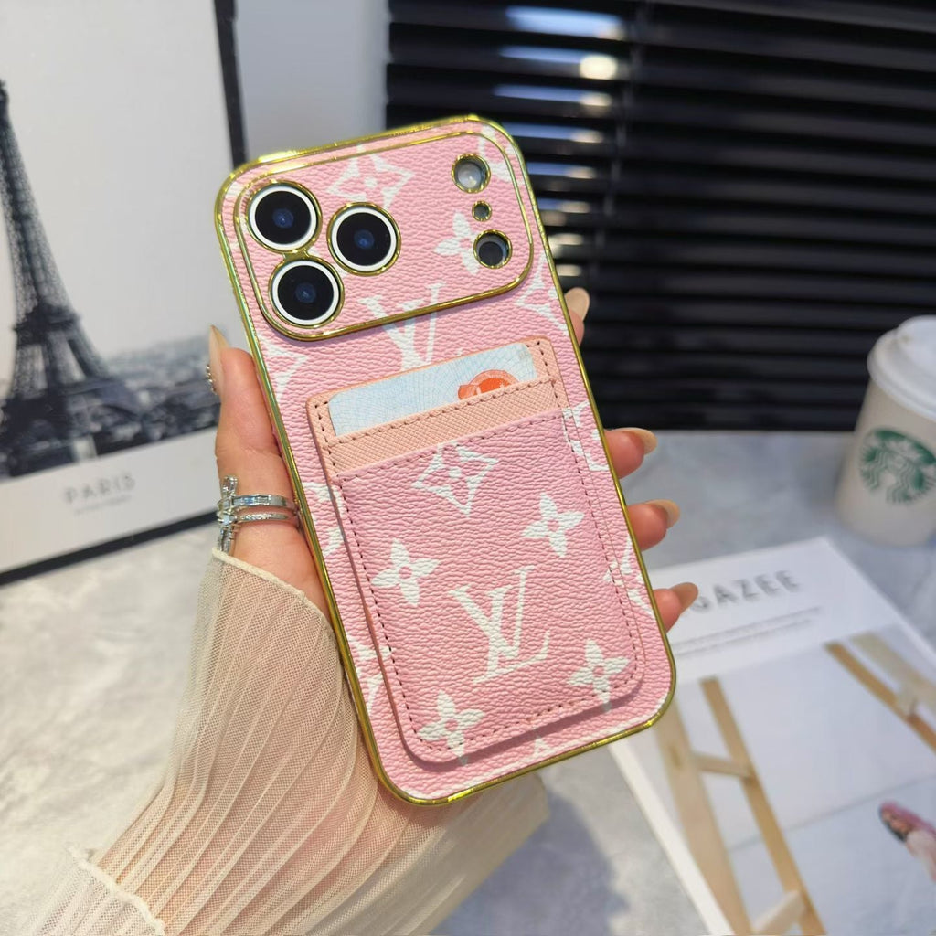 LV Pattern Leather iPhone Case 12-17 / Pro / Pro Max / Plus / Air for 12-pro