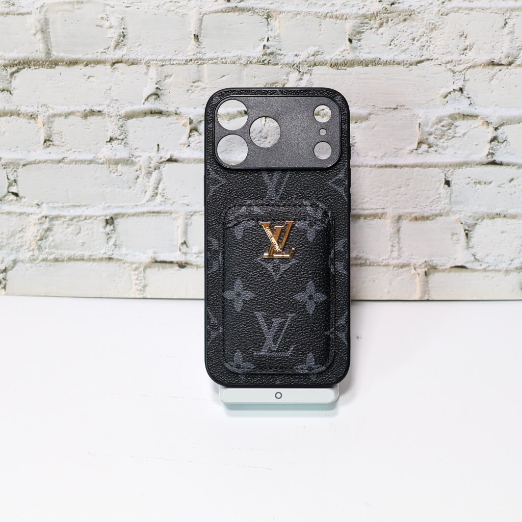 LV Style Card Holder Phone Case For iPhone 12-17 / Pro / Pro Max / Plus for 12-pro-max