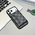 Luxury Card Holder Wallet LV Style iPhone 17 Series Phone Case for 17-air